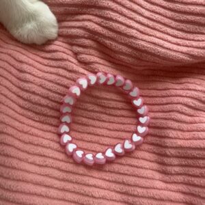 Bracelet cœurs roses